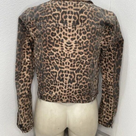 NEW VERONICA BEARD Women's Jacket Animal Print Denim Size S Brown - Picture 2 of 7